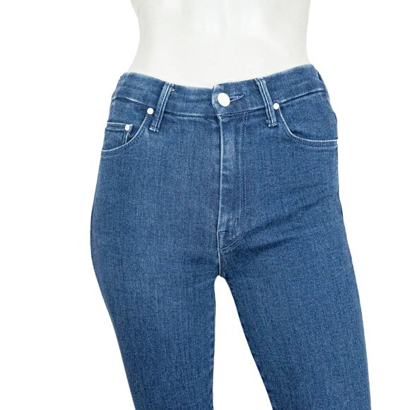 MOTHER Denim $248 High Rise Looker Ankle Jeans Blue Neither Here Nor there 25 - Picture 11 of 14